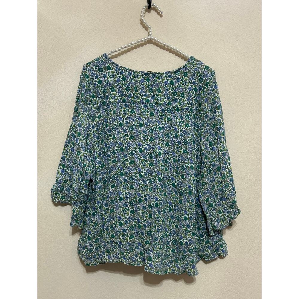 Cynthia Rowley Size 3X Top Long Sleeve Floral Stretchy Spring Easter Shirt - Picture 7 of 8